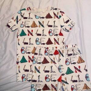 Kid’s L.L. Bean Pajama Set Shirt & Shorts Snug Fit